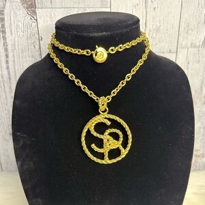 SONIA RYKIEL statement necklace in electroplated gold